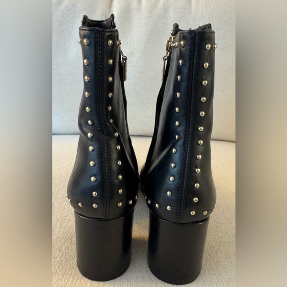 SCHUTZ Studded Black Leather Boots, Size 9.5 - Picture 6 of 15